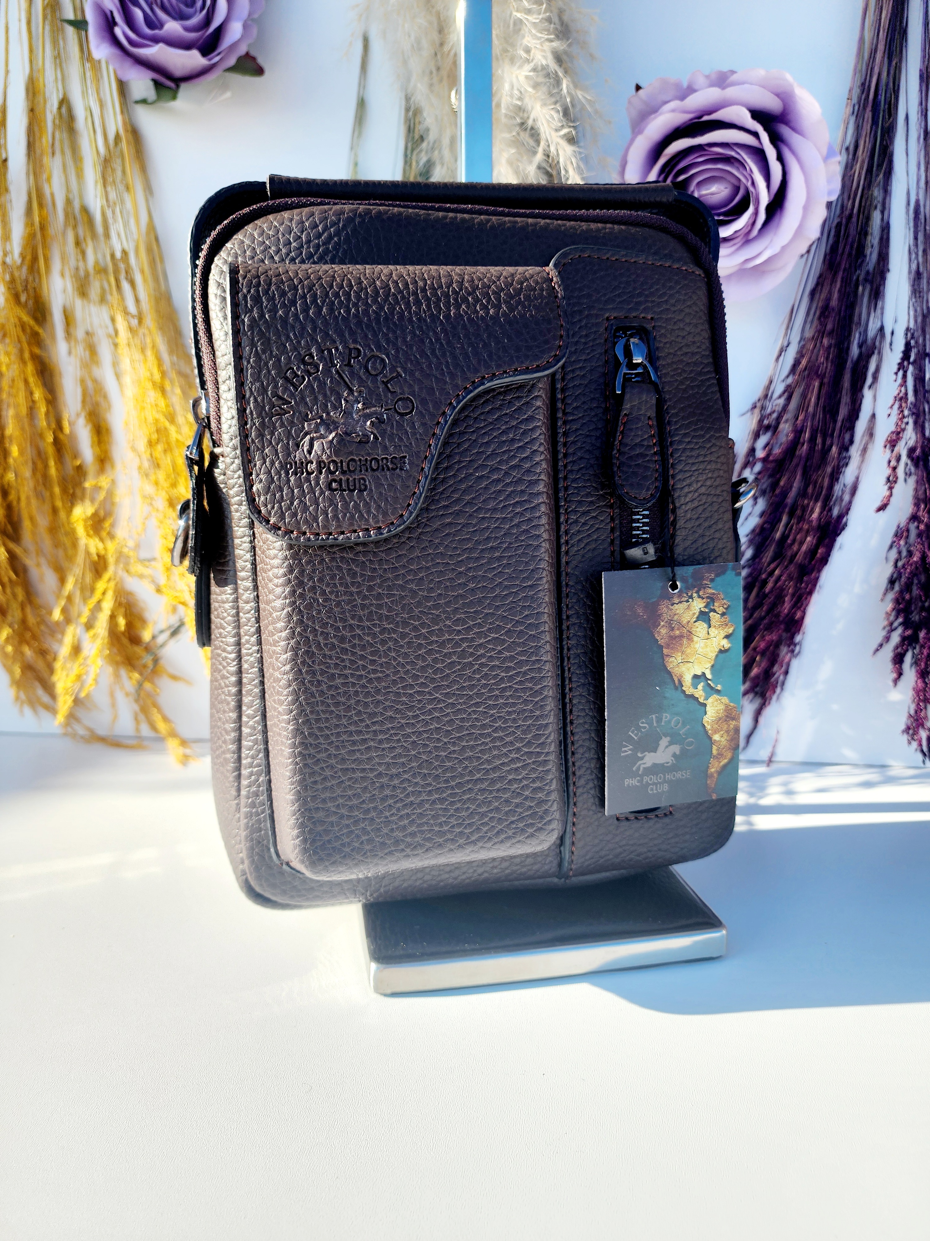 WEST%20POLO%20ERKEK%20A%20KALİTE%201%20.%20SINIF%20İŞÇİLİK%20KAHVERENGİ%20CROSSBODY%20(%20ÇAPRAZ%20)%20ÇANTA