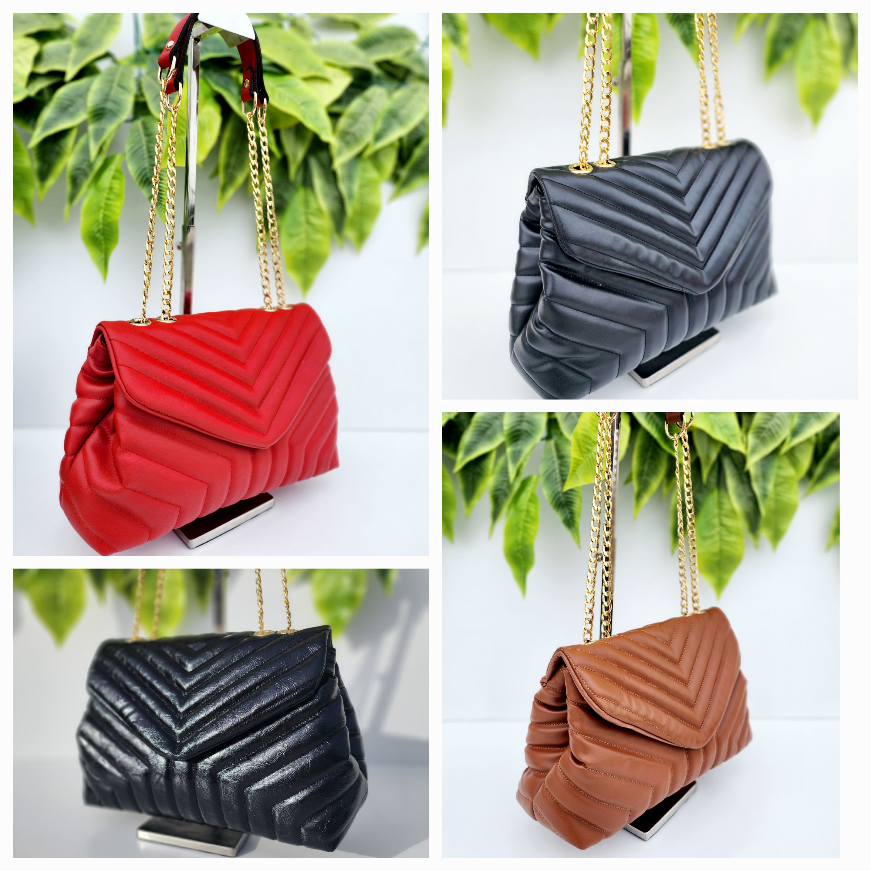 KIRMIZI SUNİ DERİ KADIN OMUZ ÇANTASI