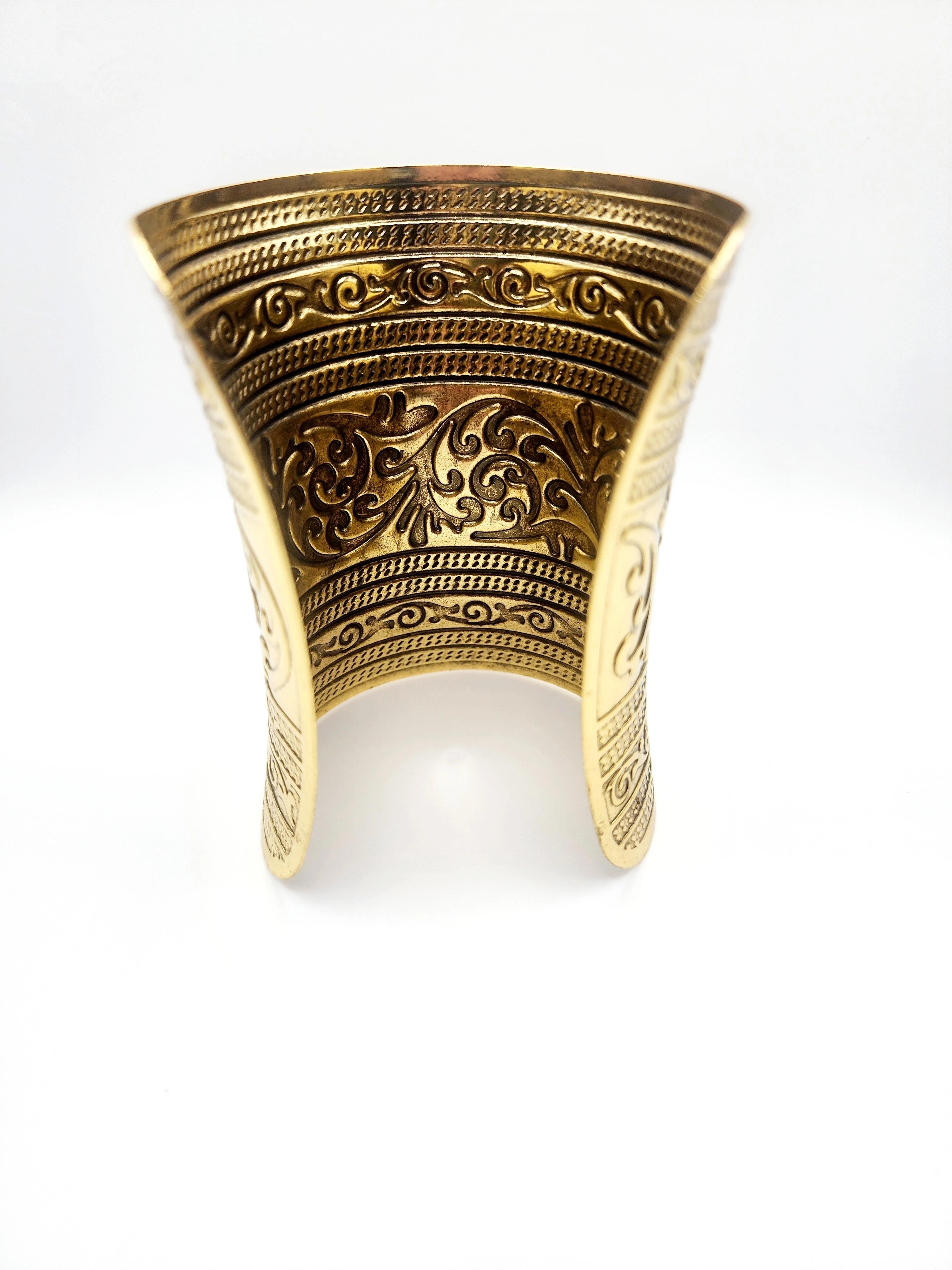 VİNTAGE ETNİK OYMALI DESEN MANŞET BİLEZİK