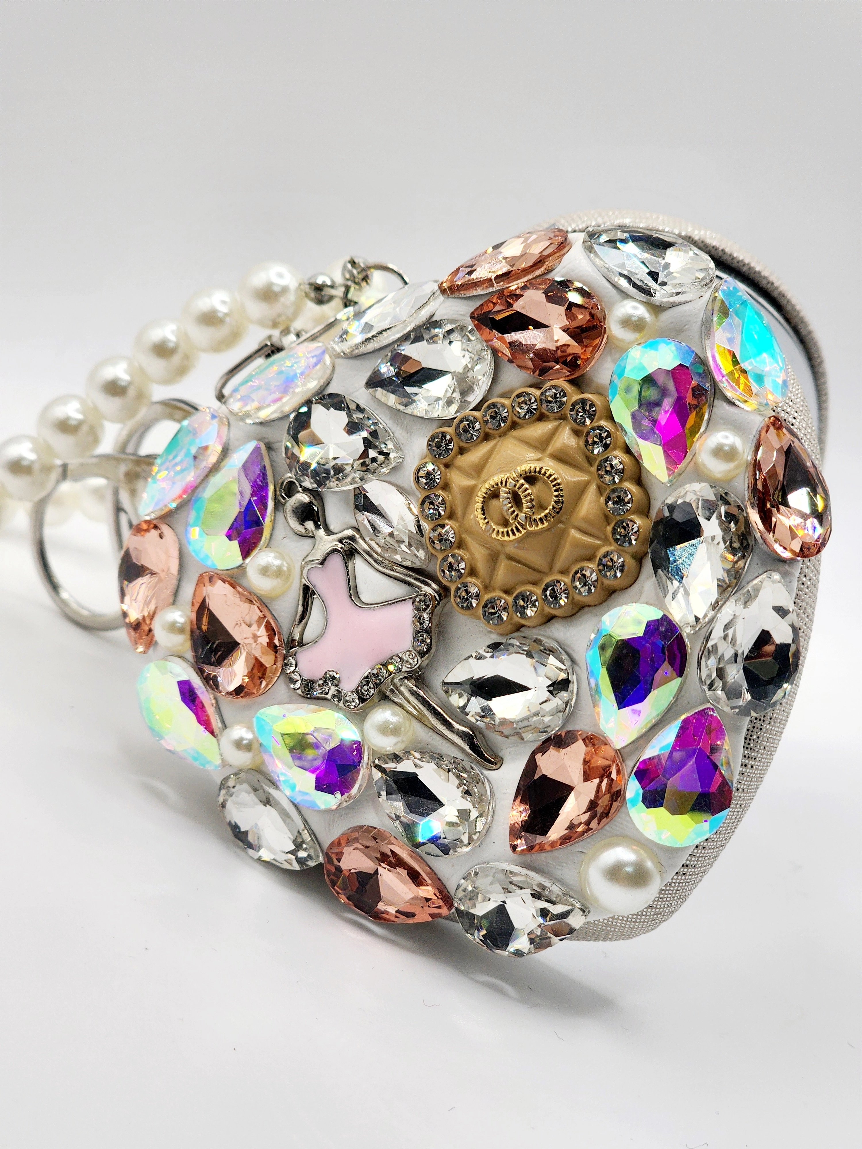 KRİSTAL TAŞ -BONCUK & FİGÜRLÜ ’’ EL AYNASI’’ ÇANTA AKSESUARI