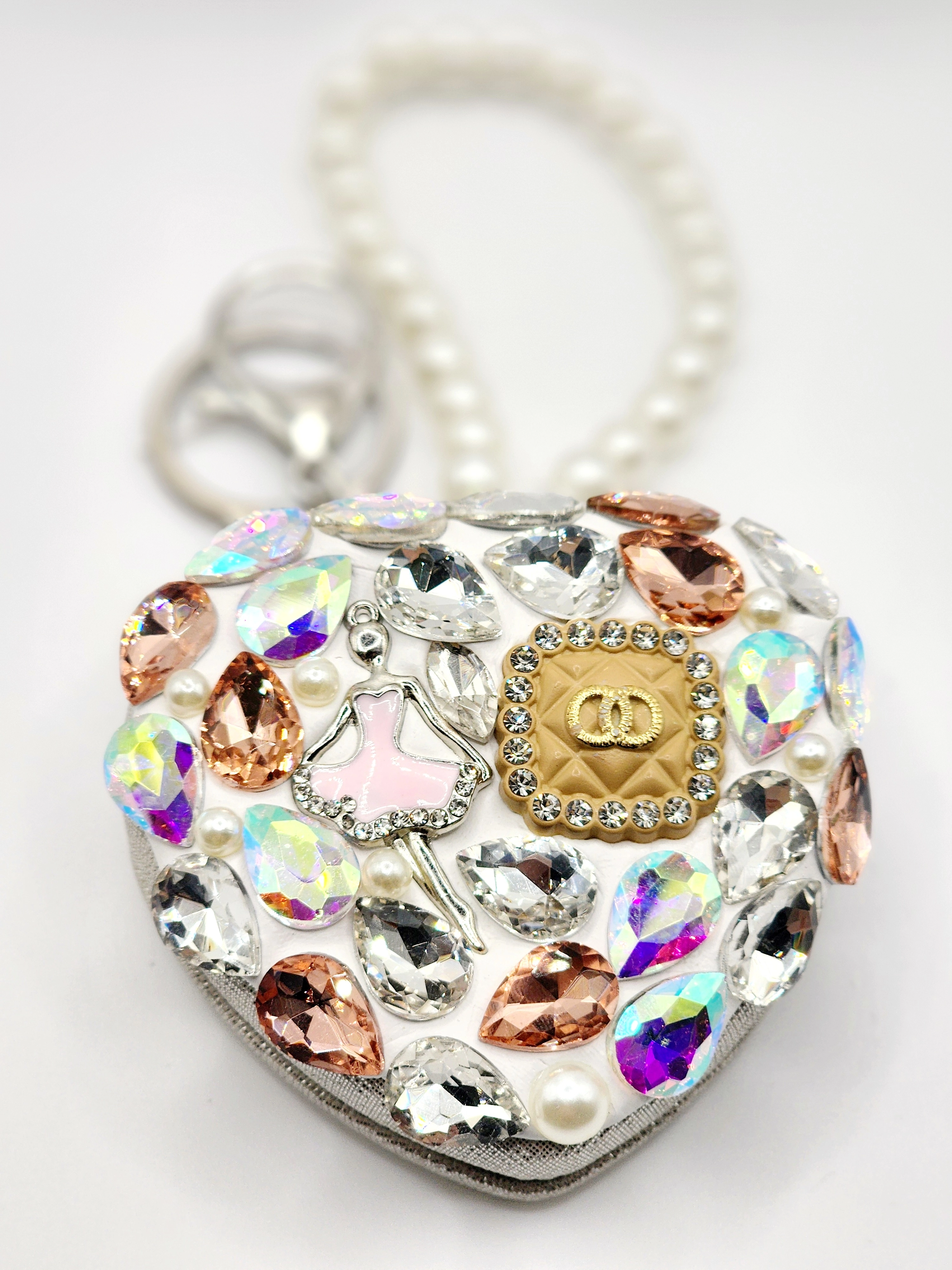 KRİSTAL TAŞ -BONCUK & FİGÜRLÜ ’’ EL AYNASI’’ ÇANTA AKSESUARI