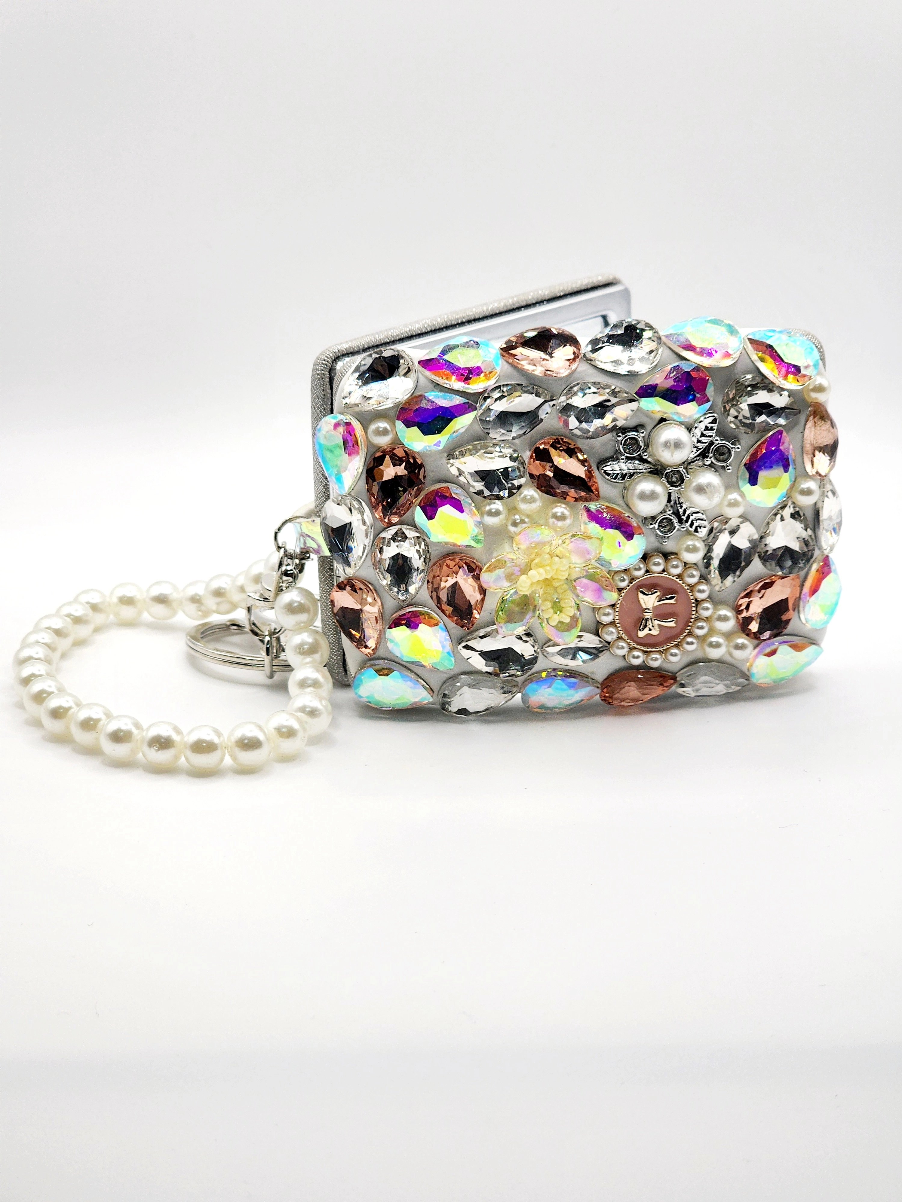 KRİSTAL TAŞ -BONCUK & FİGÜRLÜ ’’ EL AYNASI’’ ÇANTA AKSESUARI