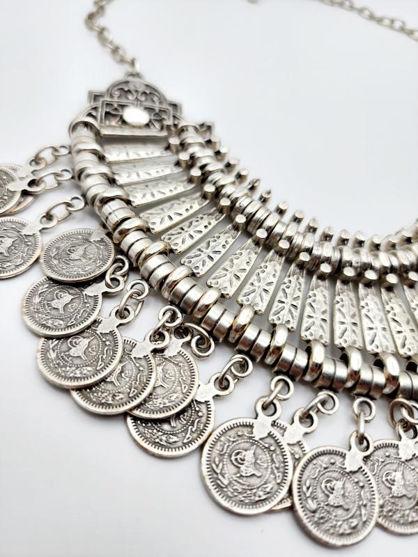 ZAMAK METAL ( 0 NİKEL ) 925 GÜMÜŞ KAPLAMA VİNTAGE KOLYE