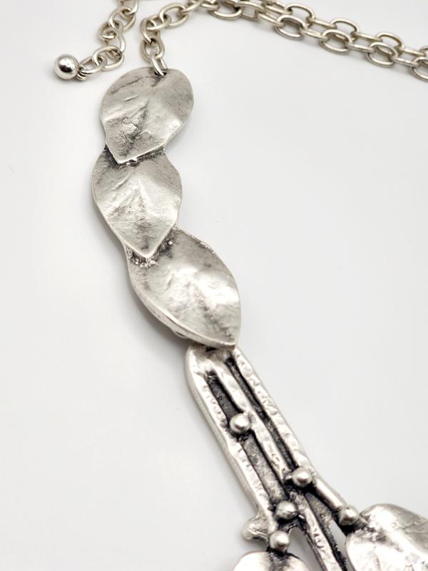 ZAMAK METAL ( 0 NİKEL ) 925 GÜMÜŞ KAPLAMA YAPRAK FİGÜR MODEL KOLYE