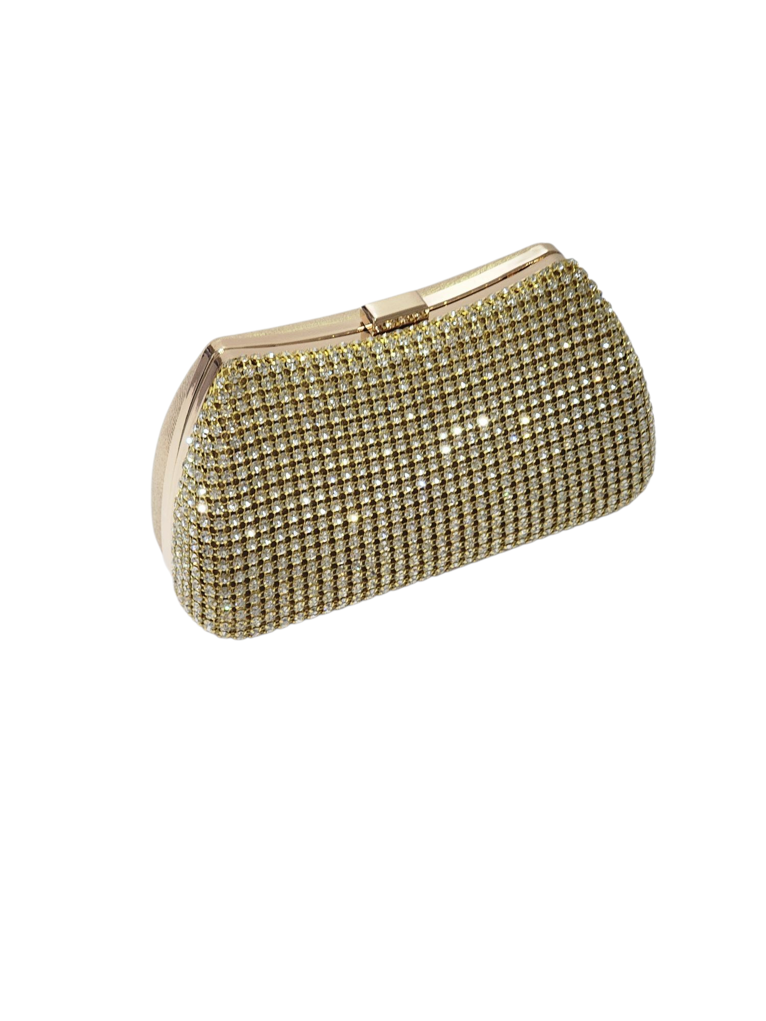 LİGHT GOLD KRİSTAL TAŞLI KADIN ABİYE EL-OMUZ ÇANTASI