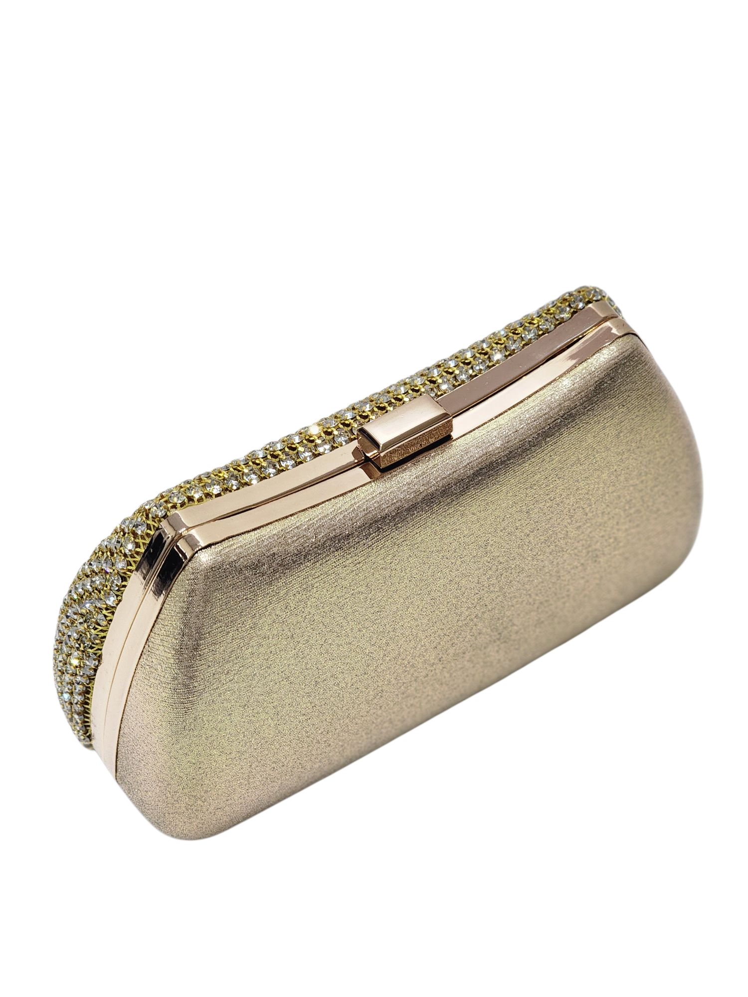 LİGHT GOLD KRİSTAL TAŞLI KADIN ABİYE EL-OMUZ ÇANTASI