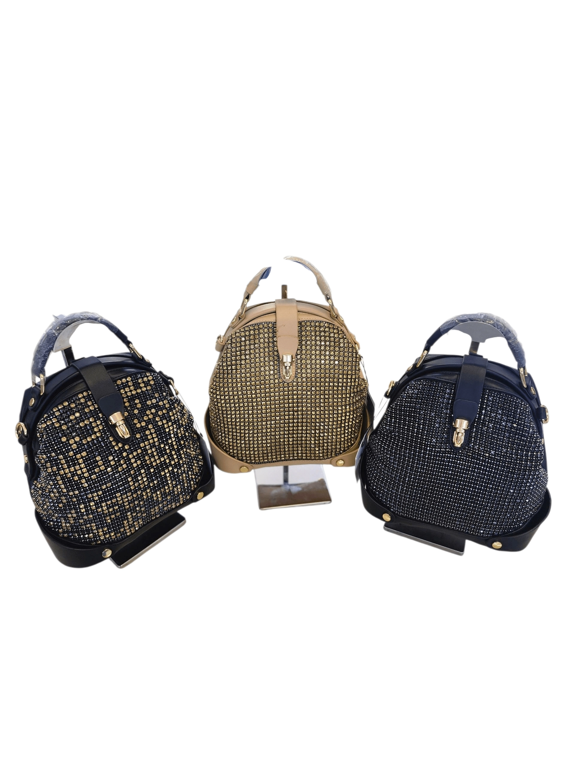 KRİSTAL TAŞLI 3 OPSİYONEL ( EL-OMUZ -SIRT ) KADIN ÇANTASI