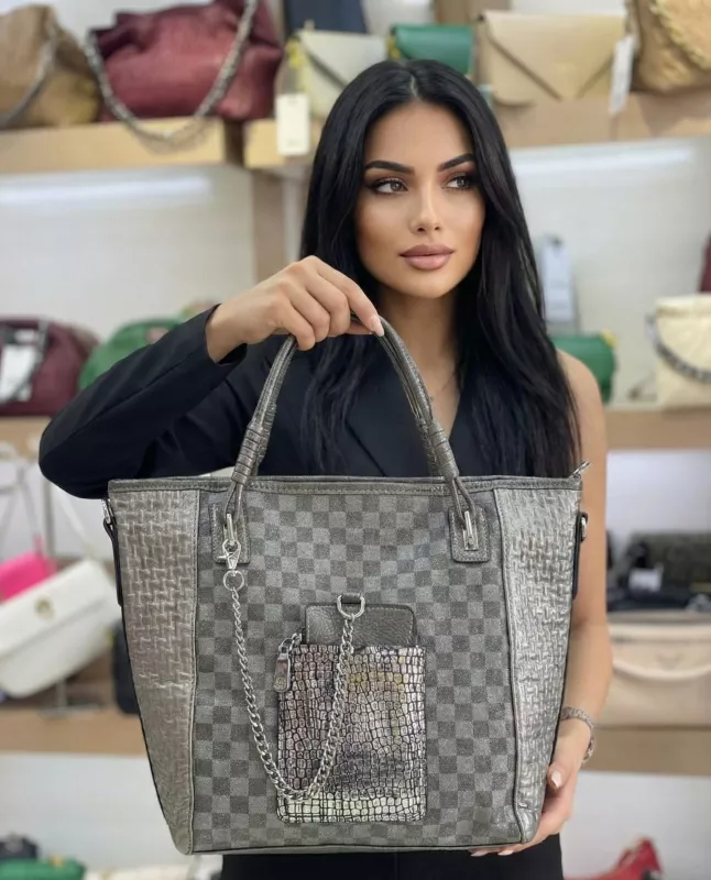 MİX MODEL ZİNCİR DETAYLI BÜYÜK BOY KADIN EL- OMUZ ÇANTASI