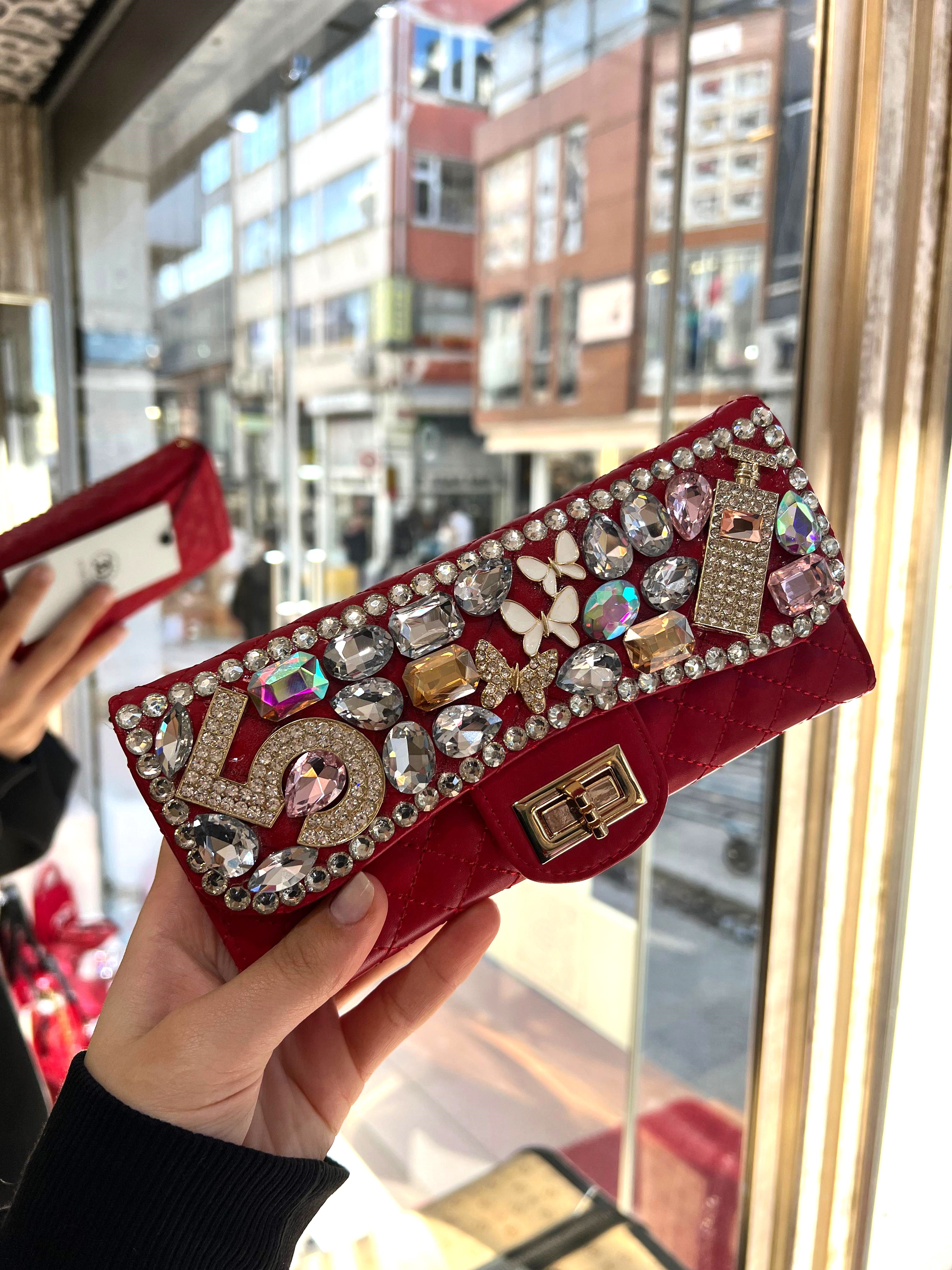 KRİSTAL TAŞLI FİGÜR MODEL EL-OMUZ ( CÜZDAN ) 3 OPSİYONEL