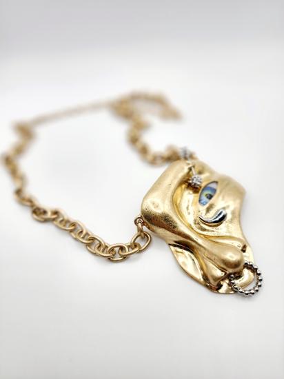 YARIM YÜZ FİGÜR PİERCİNG AKSESUAR DETAYLIKADIN KOLYE