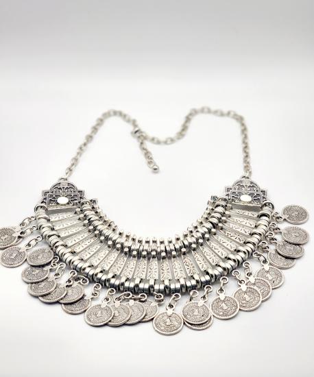 ZAMAK METAL ( 0 NİKEL ) 925 GÜMÜŞ KAPLAMA VİNTAGE KOLYE