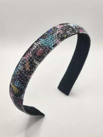 KRİSTAL TAŞLI ÇOKLU RENKLİ KADIN TAÇ