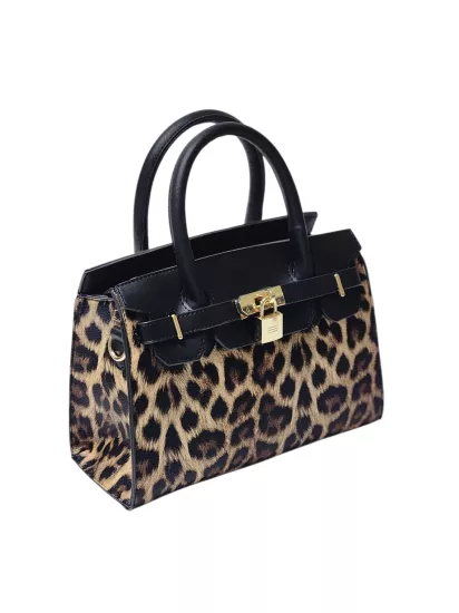 KİLİT AKSESUAR DETAYLI ’’ ORTA BOY ’’ KADIN EL- OMUZ ÇANTASI